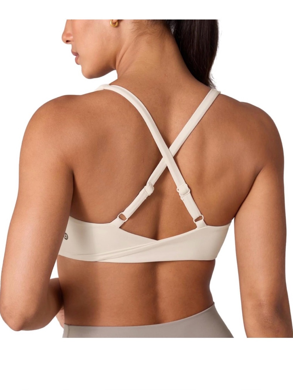 Twist cross sports bra